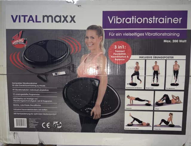 Vital MAXX Vibrationstrainer Vibro Vibrationsplatte Platte Fitness Shaper