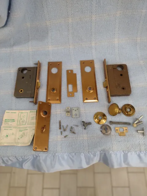 Lot of Vintage Door Hardware - Yale & Sargent Locks, Plates and Door Knob