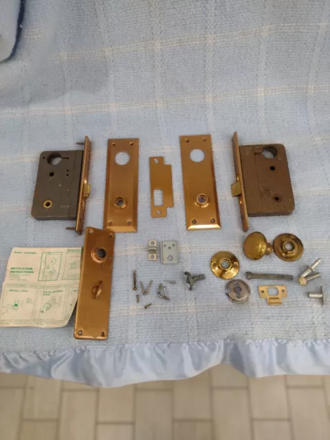 Lot of Vintage Door Hardware - Yale & Sargent Locks, Plates and Door Knob