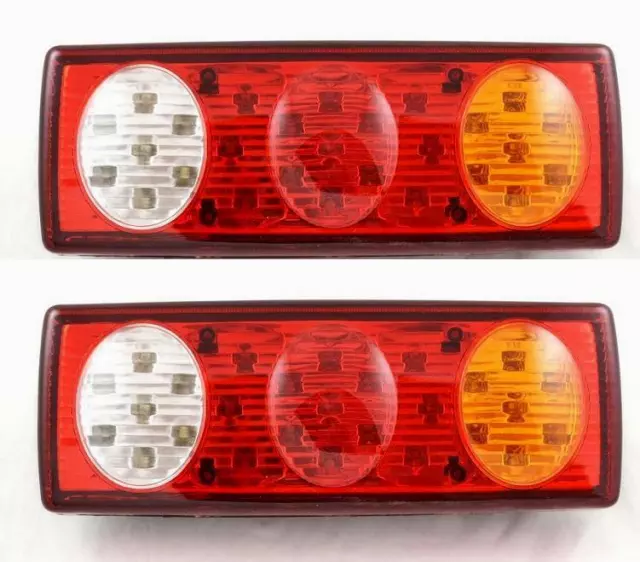 #2x 12V LED Arrière/Queue Combinaison Clignotant Recul Feux Camion Remorque Bus