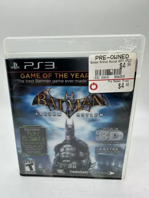 Batman Arkham Asylum Game Of The Year Edition - Ps3 (Greatest Hits)  (Seminovo) - Arena Games - Loja Geek