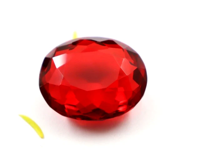 Pierre Précieuse Rubis Naturel 12x8mm - Coupe Émeraude - Rouge - Sans Défaut (Loupe Propre)