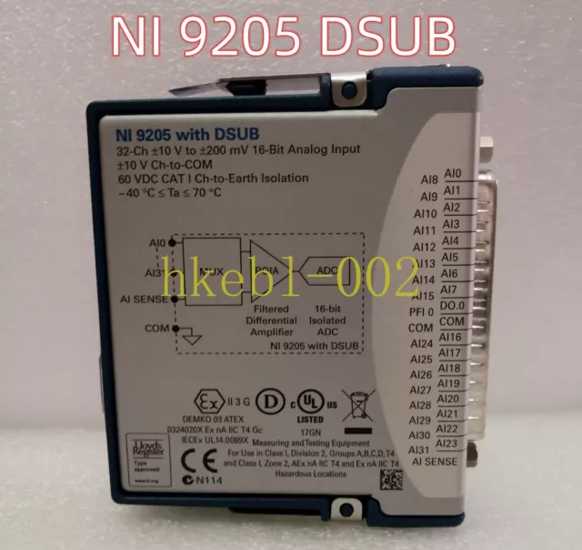 NI 9205 National Instruments NI-9205 con modulo ingresso analogico DSUB, 32 canali