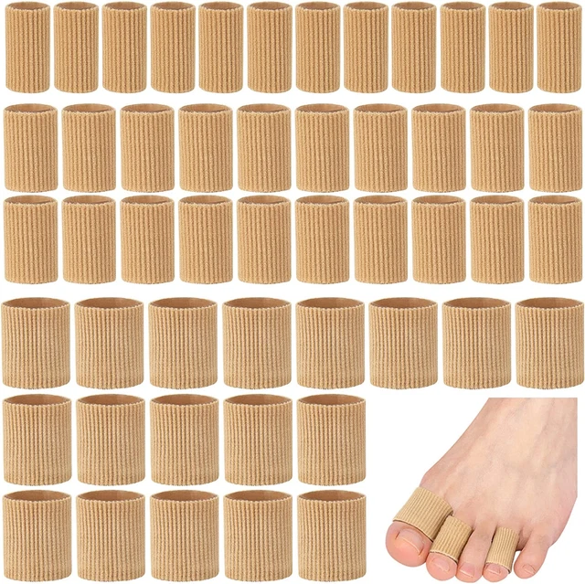Toe Sleeve Protectors Toe Cushion Tube Soft Gel Corn Pads Protectors, 42PCS Toe