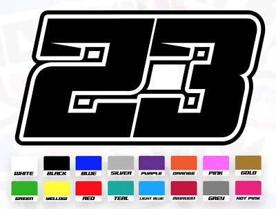 3 X Custom Racing Numbers - Vinyl Stickers Decals Race Motorbike Mx Track