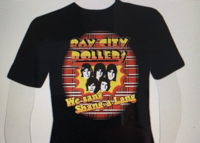 BAY CITY ROLLERS Shang A Lang 70 s Band T Shirt M L XL Black