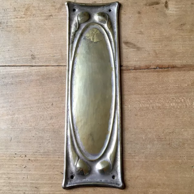 Brass Antique Finger Plate Push Door Handle Vintage Victoria Arts & Crafts