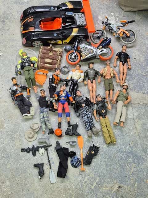 Figurine Action Man Moto Jaune Et Scooter Des Mers Bleu ORCA – Hasbro 1988