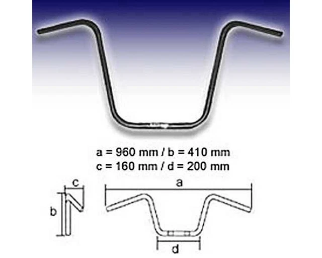 Guidon FEHLING - APE Hanger High 1 pouce avec encoches/HD à partir de 82, H40, n