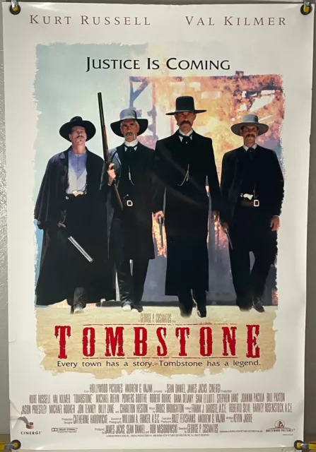 Tombstone Ds Rolled Original One Sheet Movie Poster Kurt Russell Val Kilmer 1993