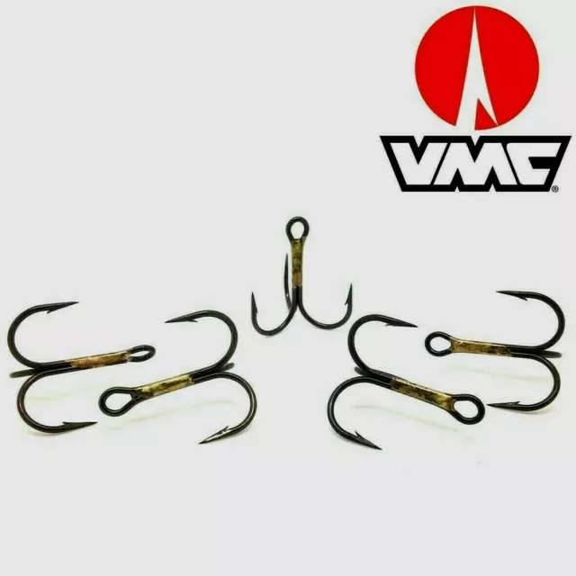 VMC Treble Hooks Pattern 9650Bz Sizes 5/0-10 Bronze Flying C's Pike Rapala Lures