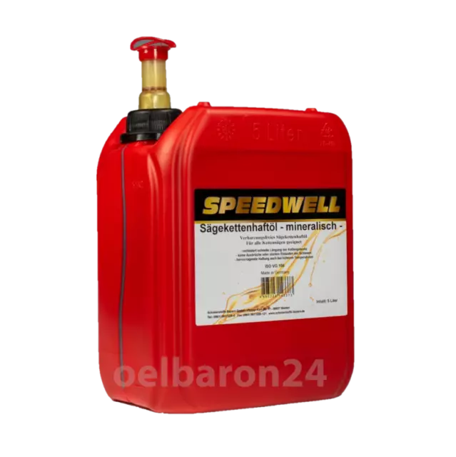 8 x 5 Liter Speedwell Premium Sägekettenöl Kettenhaftöl Haftöl 40 Kettenöl