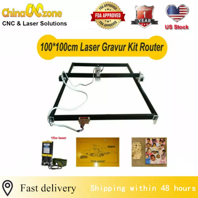 500mW CNC Laser Engraver Wood Logo Marking Engraving Machine 100x100cm DIY  Kit