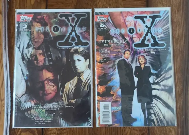 2 Topps The X-Files Comic Books #3 And #6