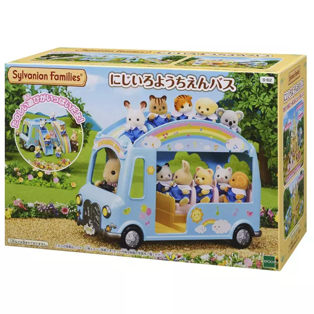 Sylvanian Families S-62 Rainbow Kindergarten Bus - Epoch