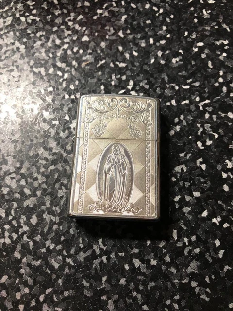 Zippo 2022 Holy Mother Maria/Virgin Mary Brass Chrome Finish Oil Lighter