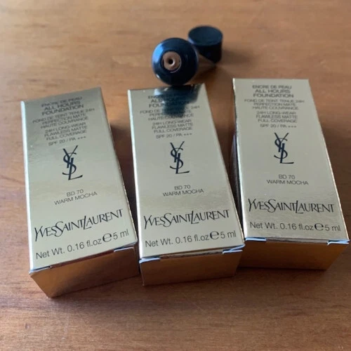 Fond de teint ENCRE DE PEAU , Lot de 3 Doses d'Essai de 5 ml , Warm Mocha