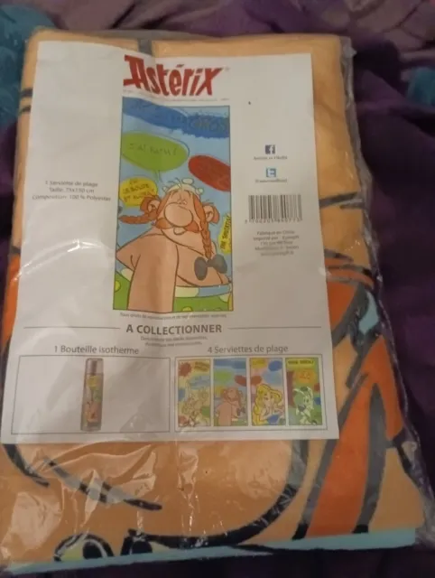 Serviette de plage neuve "Obélix " Collection Astérix Editions 2018 GOSCINNY