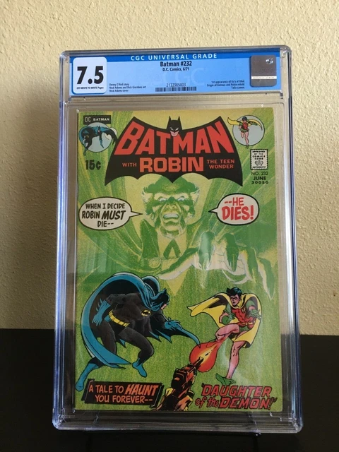 BATMAN #232 CGC 7.5 OW/W Neal Adams Giordano O'Neil 1st Ra's al Ghul