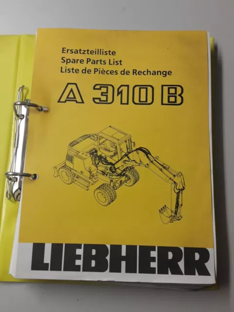 Bagger Liebherr Ersatzteilliste Ersatzteilkatalog A310 A 310