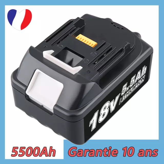 Batterie 18V 5,5Ah pour Makita LXT Lithium-Ion BL1860B BL1830 BL1850 5500mAh