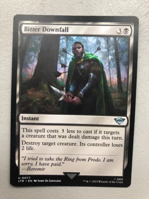Mtg Carte Magic Lord of the Rings Bitter Downfall English NM