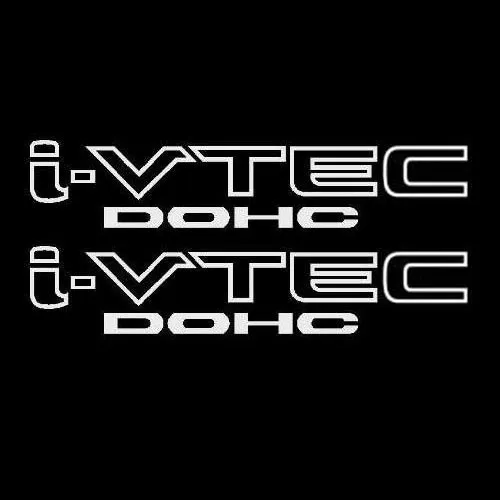 [#40] 2x White i-VTEC DOHC Vinyl Decal Stickers Emblem for Honda Acura ivtec