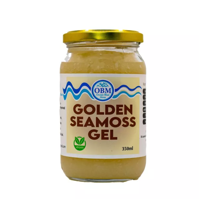 Premium 100% Organic, Wildcrafted,   St Lucia Golden  Sea Moss Gel-350Ml