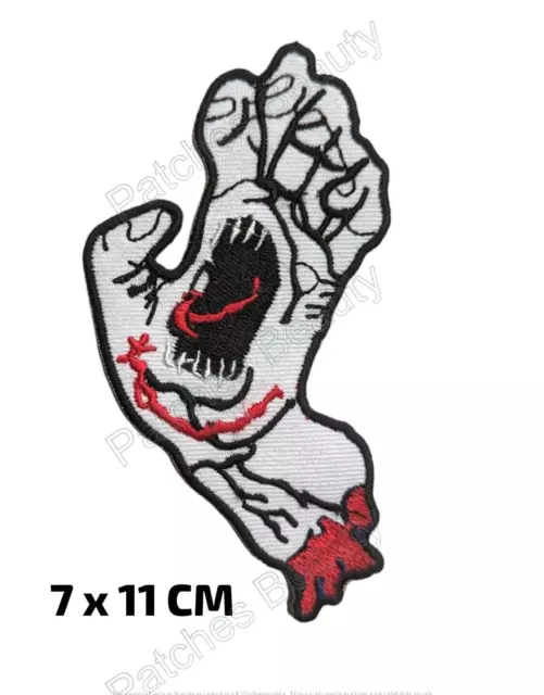Screaming Hand Speed wheels Santa Cruz Skate Embroidered Iron Sew On Patch 524sh