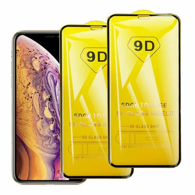 Für iPhone X XS 360 9H 9D Full Cover Schutzglas echt Glas