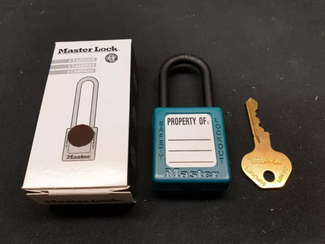 406TEAL Master Lock Zenex Safety Lockout Padlock Teal Individually Keyed 2