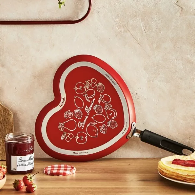 Tefal Bonne Maman Heart Shaped Crepe Pancake Pan - Brand New