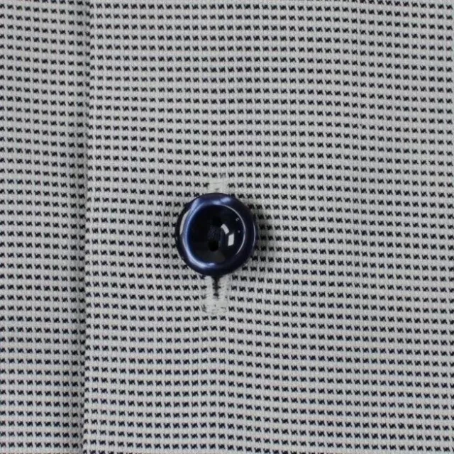 Eton NWT Dress Shirt Size 17 43 Slim In White & Blue Solid With Blue Buttons 3