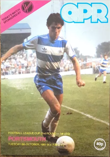Queens Park Rangers V Portsmouth - 1981/82 League Cup 2R 1L - 6th October 1981