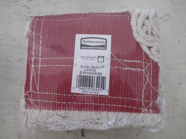 Rubbermaid Super Stitch Large D15306WH00 Commercial Mop Head, NIP