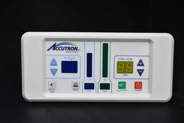 Accutron Digital Ultra Dental Nitrous Oxide N2O Flowmeter Sedation Unit