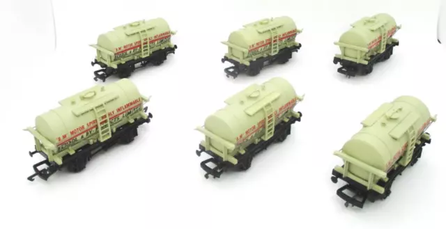 Lavoro Lotto Set Di 6 X Dapol B136 12T Serbatoio Wagon Benzolo By-Products Buff