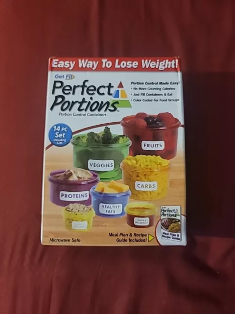 Get Fit Perfect Portions Containers 14 Piece Set AS SEEN ON TV Diet Fill & Eat