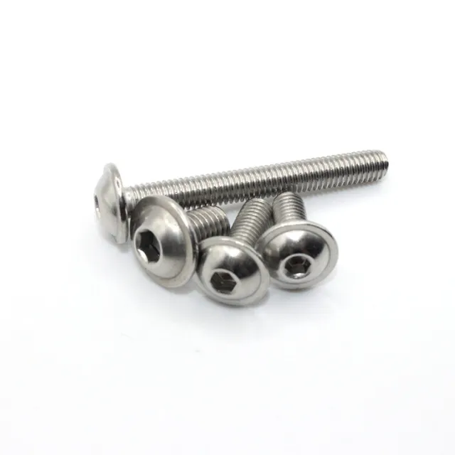 M5 Flanged Allen Button Head Screws Socket Bolts A2 Stainless Steel Din 7380