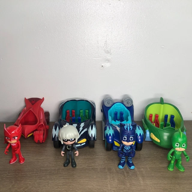 PJ MASKS TOYS Lot Owlette Luna Girl Catboy Gekko Vehicle Action Figure