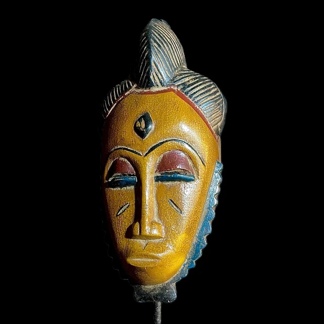 GURO AFRICAN MASK antiques tribal art Face vintage Wood Carved Vintage