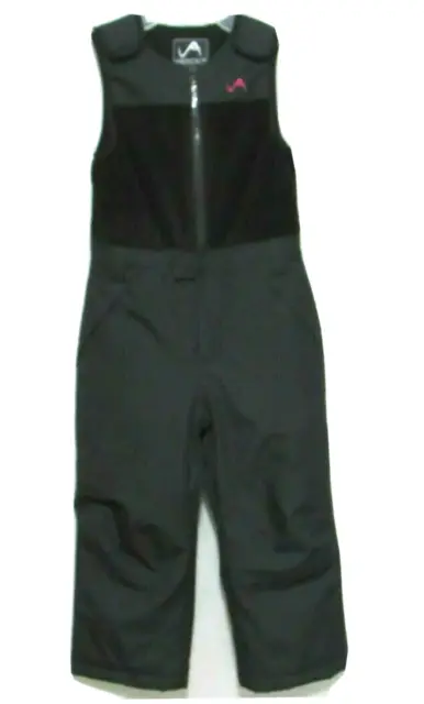 Vertical'9 Ski Snow Overalls Pants Kids Size 5/6 Sleeveless Black Zipper Lined