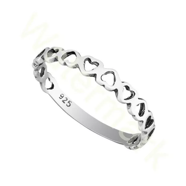 Sterling Silver Heart ❤️ Stacking  2.5mm Band Ring In Sizes G-Z /20 Sizes