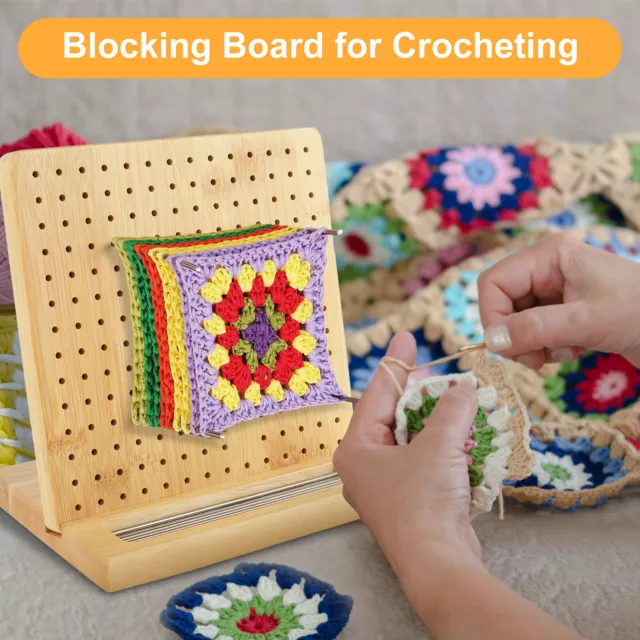 Wooden Crochet Blocking Board Reusable Handcrafted Knitting Blocking Mat  Set For Knitting Granny Squares Needlework Lovers - AliExpress