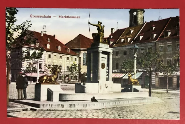 AK GROßENHAIN um 1910 Marktbrunnen  ( 69549