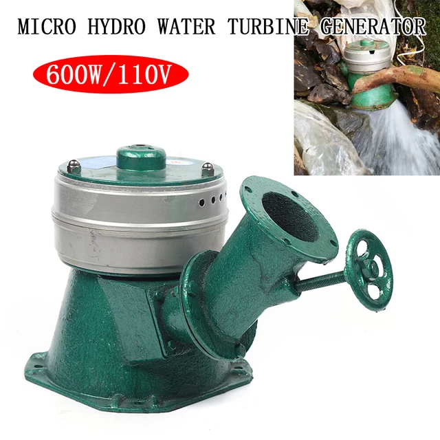 Generador hidroeléctrico de impacto oblicuo 600 W turbina de agua 1500r/min eléctrica