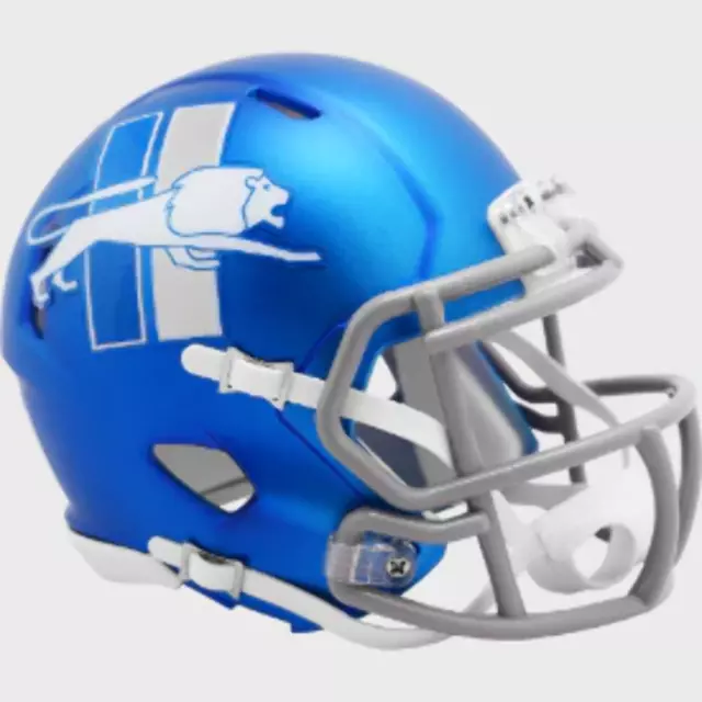 Detroit Lions NFL. Mini Speed Football Helmet 2023 Alternate On-Field