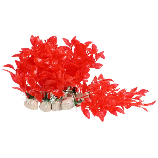 20 Pcs Aquatic Plants Fish Tank Plastic Tall Decorations Coral