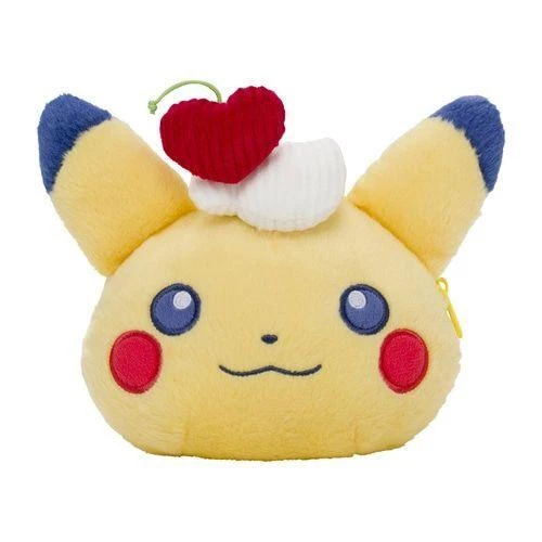 PIKACHU PLUSH FACE Pouch Valentine's day 2024 Pokemon Center limited