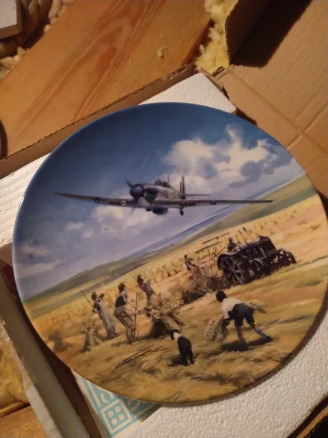 Royal Doulton Limited Edition Heroes Of The Sky Plate 'Hurricane Victory Pass'